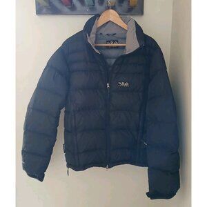 Rab Ascent Winter Jacket Size Small Black Pertex Down Fill Outdoors Puffer